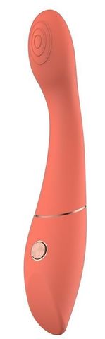 Оранжевый вибромассажер Candice - 22 см. - Dream Toys Charismatic 21772