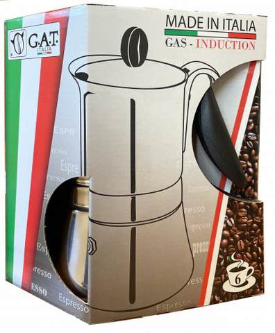 Кофеварка гейзерная G.A.T. LADY INDUCTION 113206 300ml, нерж. сталь