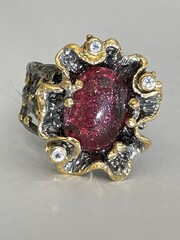 Кварц фантом(кольцо из серебра)