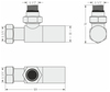 Сунержа 1013-1400-1234 Вентиль угловой (цилиндр) G 1/2" НР х G 3/4" НГ (RAL 1013 Жемчужно-белый)