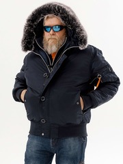 Куртка бомбер зимний Apolloget N-2B Gimalai (blue/orange - т.синий/оранж)