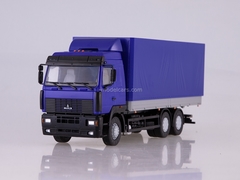 MAZ-6312 flatbed with awning blue-gray 1:43 AutoHistory