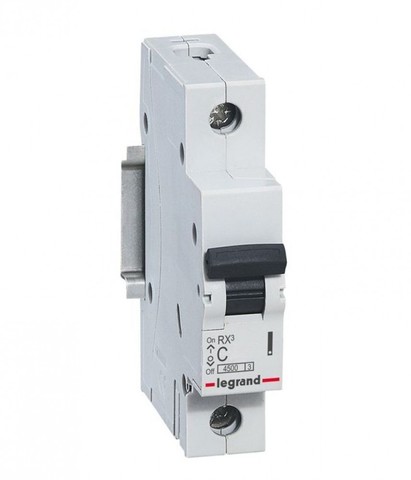 Автоматический выключатель однополюсный RX - 50 А, 4500 кА, тип С. Legrand (Легранд). 419669