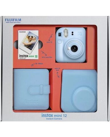 Fotoaparat \ Фотоаппарат INSTAX MINI 12 PASTEL BLUE-BUNDLE BOX