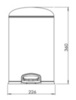 Ведро с микролифтом 8 л JAVA (S-885-8L)
