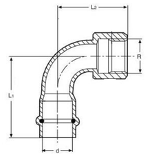 Valtec угольник пресс 28х3/4