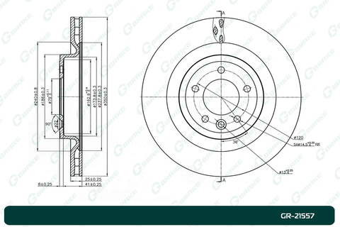 Диск тормозной G-brake  GR-21557