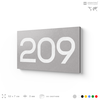 Номер на дверь 209, табличка на дверь для офиса, квартиры, кабинета, аудитории, склада, серый 120х70 мм, Айдентика Технолоджи