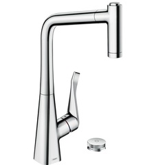 Смеситель для кухни с выдвижным изливом и лейкой Hansgrohe M71 73806000 фото