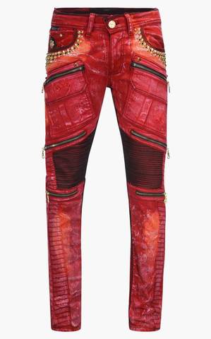 The Saints Sinphony | Джинсы мужские FRONT CARGO MOTO RED TSG360 перед