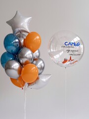 Связка гелиевых шаров Самолет для самого!