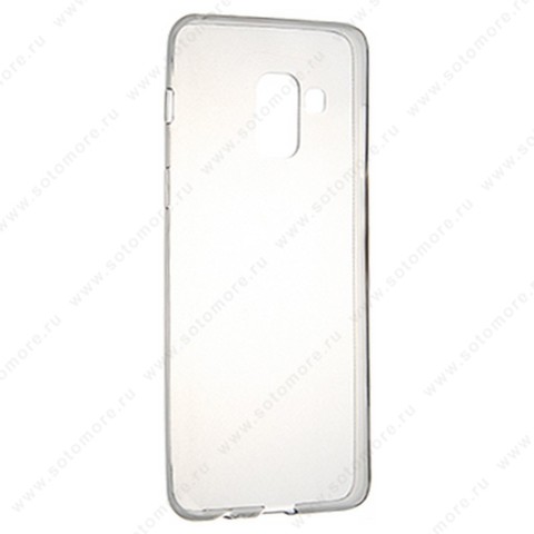 Накладка силиконовая ультра-тонкая для Samsung Galaxy A8 A530 2018 черная (прозрачная)