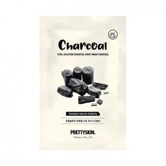 Тканевая маска с экстрактом древесного угля PRETTYSKIN Total Solution Essential Sheet Mask Charcoal