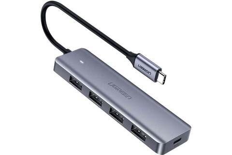 Хаб-USB UGREEN 4-в-1 4K@60Hz USB-C HDMI PD, серый
