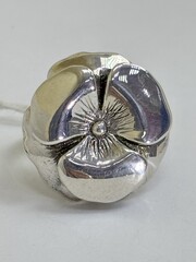Фиалка (кольцо из серебра)