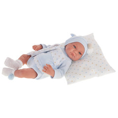 Munecas Antonio Juan Кукла Дольче в голубом, 40 см., мягконабивной (3391B)