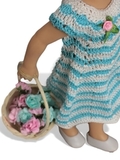 Вязаное платье - На кукле. Одежда для кукол, пупсов и мягких игрушек.