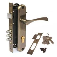 Замок врезной Apecs 323/60-АС ручка в комплекте Медный