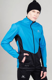 Элитный утеплённый лыжный костюм Nordski Pro Light Blue/Black мужской