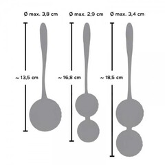 Набор вагинальных шариков Orion Sweet Smile силиконовые, 3 шт.