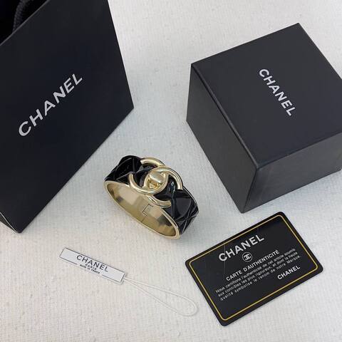 Chanel Браслет широкий черный