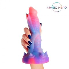 Фаллоимитатор Magic Hero с шипами (19×4,6 см), разноцветный