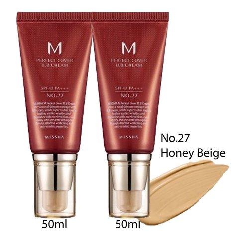 M PERFECT COVER BB CREAM SPF42/PA+++ NO.27/ HONEY BEIGE