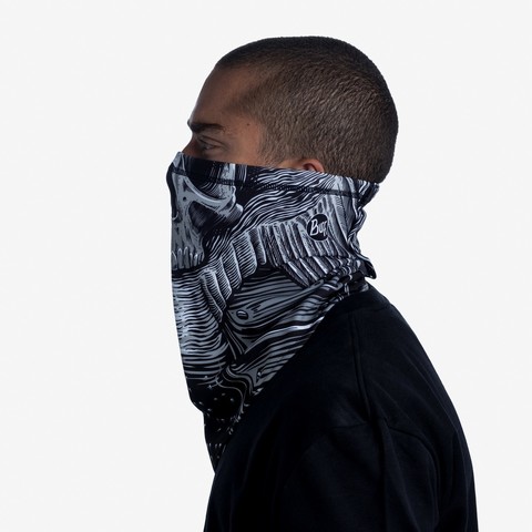 Картинка шарф-труба Buff bandana tech fleece N Tribe Black - 3