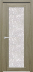 Межкомнатная дверь К-11 / Цвет Тон Неаполь / Остекление "Гранит прозрачный" / Двери Верда