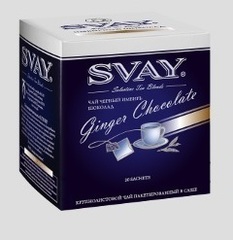 Чай SVAY Ginger Chocolate (Имбирный шоколад) в пирамидках для чайников (20 пирамидок по 4 гр.)