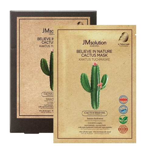 JMsolution Believe in Nature Cactus Mask успокаивающая и обновляющая тканевая маска с экстрактом кактуса