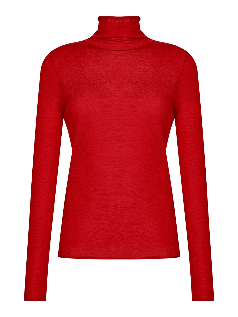 Женский свитер красного цвета из 100% шерсти - фото 1