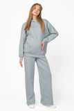 Утепленный спортивный костюм для беременных и кормящих 15152 голубой туман