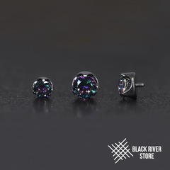 Flat Cubic Zirconia Mystic Topaz