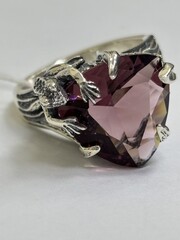 Лягушка  (кольцо из серебра)