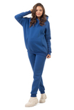 Утепленный спортивный костюм для беременных и кормящих 16025 синий галактик