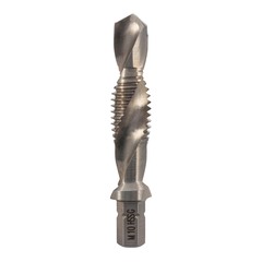 Метчик М10х1,5 (Для шуруповерта, 3 в 1) HSS-G 6h 59мм a=1/4