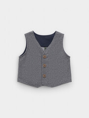жилет  для мальчика  КР 302754/серый меланж 1013 Н075 к570