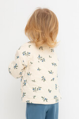 жакет  для девочки  КР 302734/айвори,голубика к561