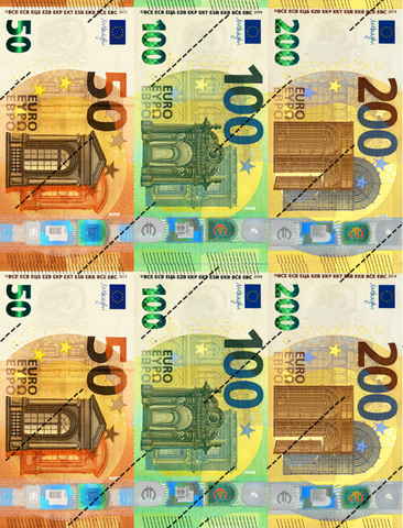 Сахарная картинка Евро, 13*6.5 см