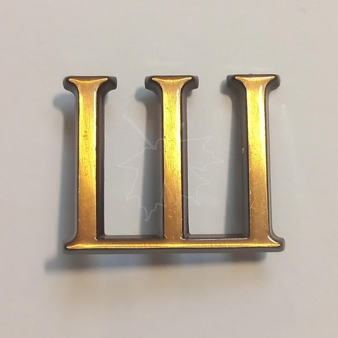 Бронзовая буква Ш на памятник высотой 3см, Caggiati