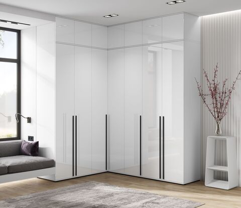 Комплект шкафов Норд №4 Белый глянец / Белый