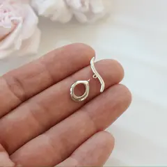 Замочек - тогл, 18,7*9,6 мм, родий, З081