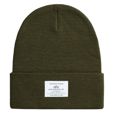 Шапка Alpha Industries Essential Beanie Olive (Зеленая)