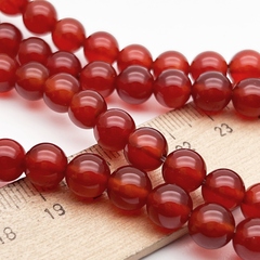 Сердолик бусины, диаметр 8,1-8,4 мм, цена за нить 38 см