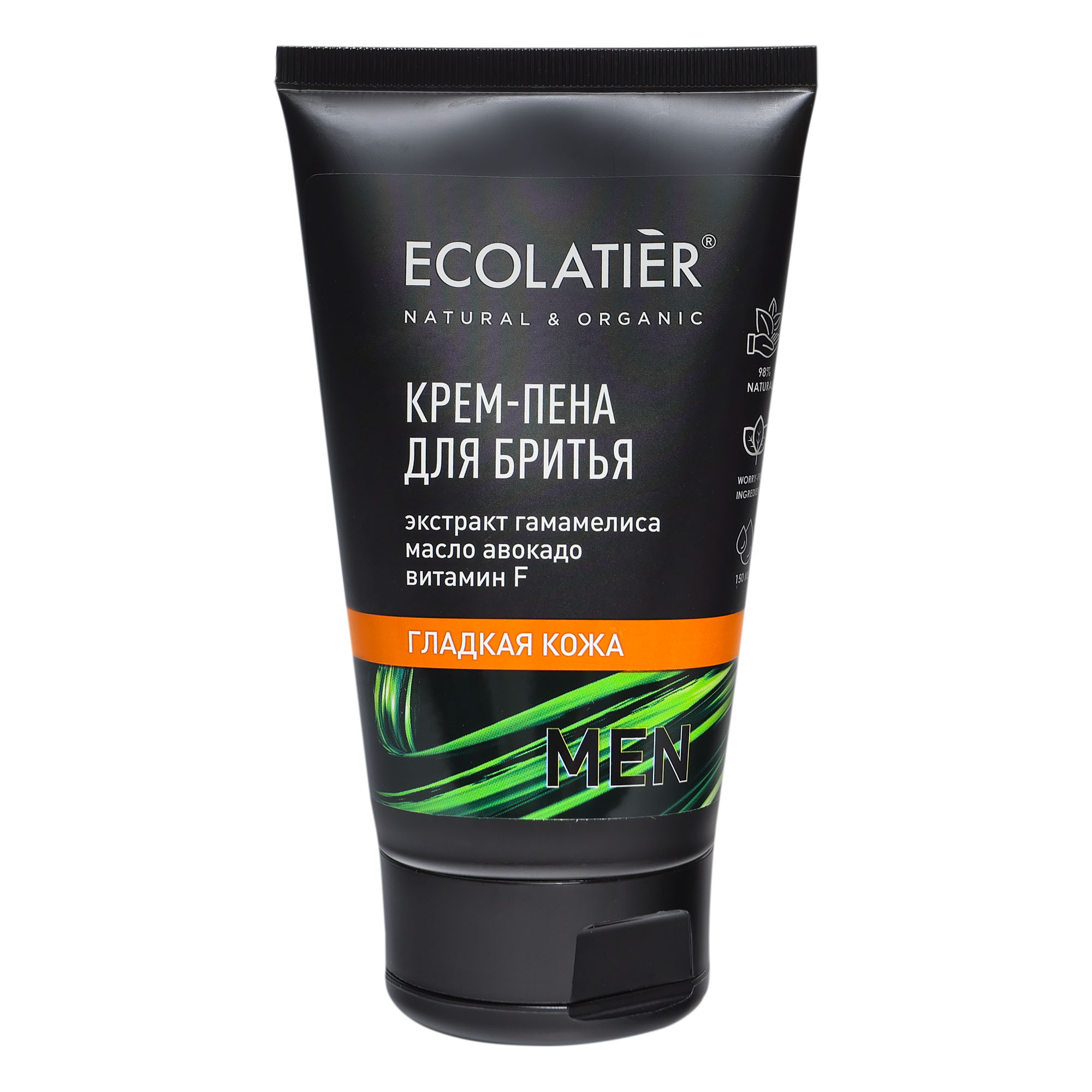 EO Laboratorie ECOLATIER MEN Крем-пена для бритья Гладкая кожа, 150мл