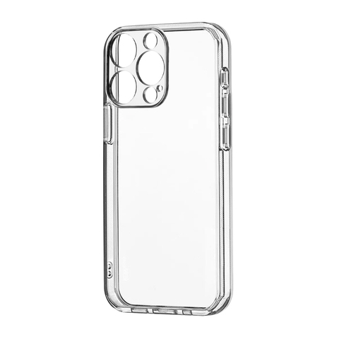 Силиконовый чехол TPU Clear case с защитой камеры (толщина 2.0 мм) для iPhone 15 Pro Max (Прозрачный)