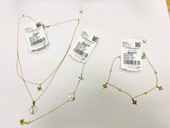 4230049 - Браслет TRAVEL из золота 585 пробы с подвесками Планета +Самолет