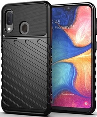 Чехол для Samsung Galaxy A20 (Galaxy A30, M10S) цвет Black (черный), серия Onyx от Caseport