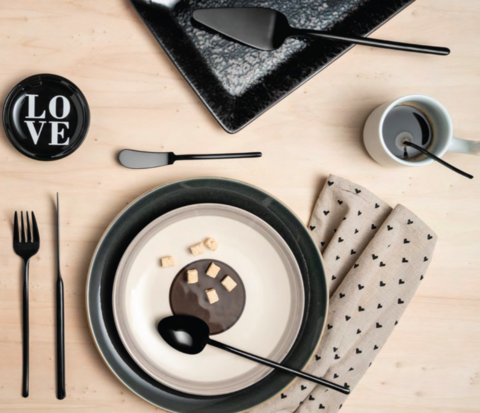 Набор столовых приборов на 6 персон 24 прибора Herdmar Stick Black